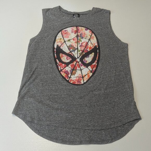 Marvel Size XL Gray Spiderman Sleeveless Tee - Picture 1 of 9